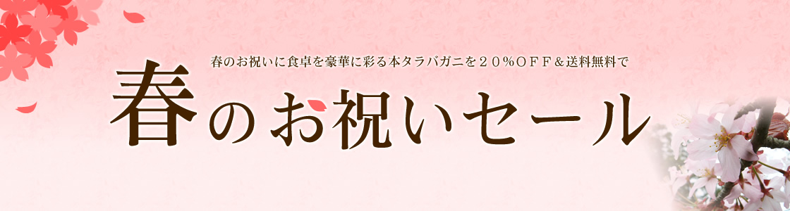 春のお祝いセール