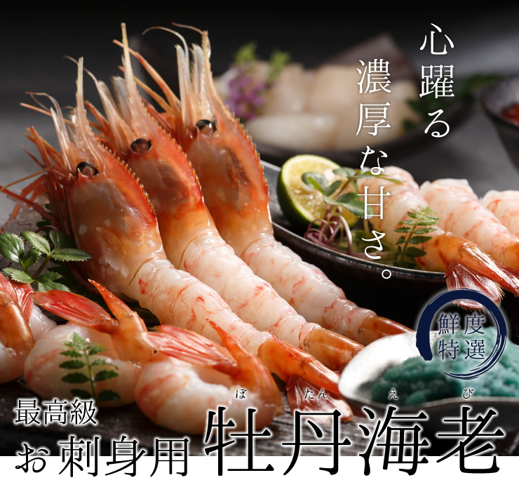 お刺身用牡丹海老(ボタンエビ) | 鮮魚・海鮮通販､取り寄せは北釧水産