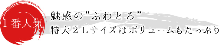 魅惑の”ふわとろ”特大サイズはボリュームもたっぷり