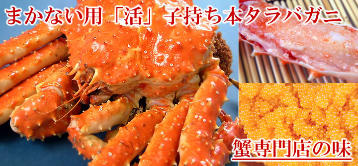 まかない用 活 子持ち本タラバガニ かにと言えば北釧水産 まかない用 活 子持ち本タラバガニ かにと言えば北釧水産