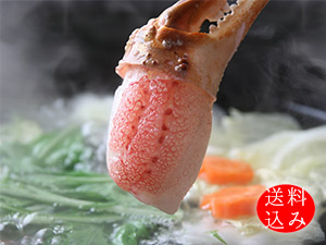【送料込・和紙掛】本ずわいがにのカニ爪超超超特大6Lサイズ450g(5～7個前後/急速冷凍)特製たれ1袋(3個入)&ダシ昆布付き